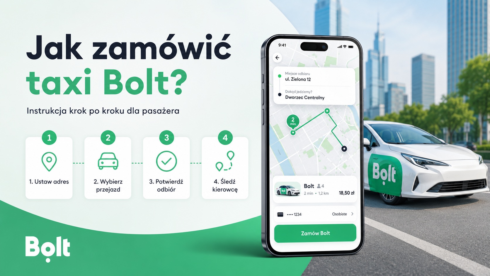 Jak zamówić taxi Bolt
